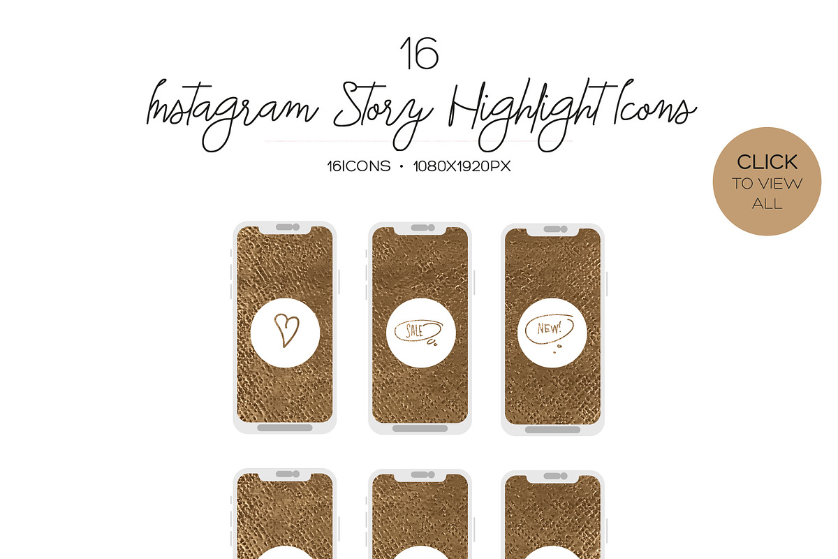 Gold Instagram Stories Icons, a Social Media Template by The Brand Pub (Photo 3 of 3)