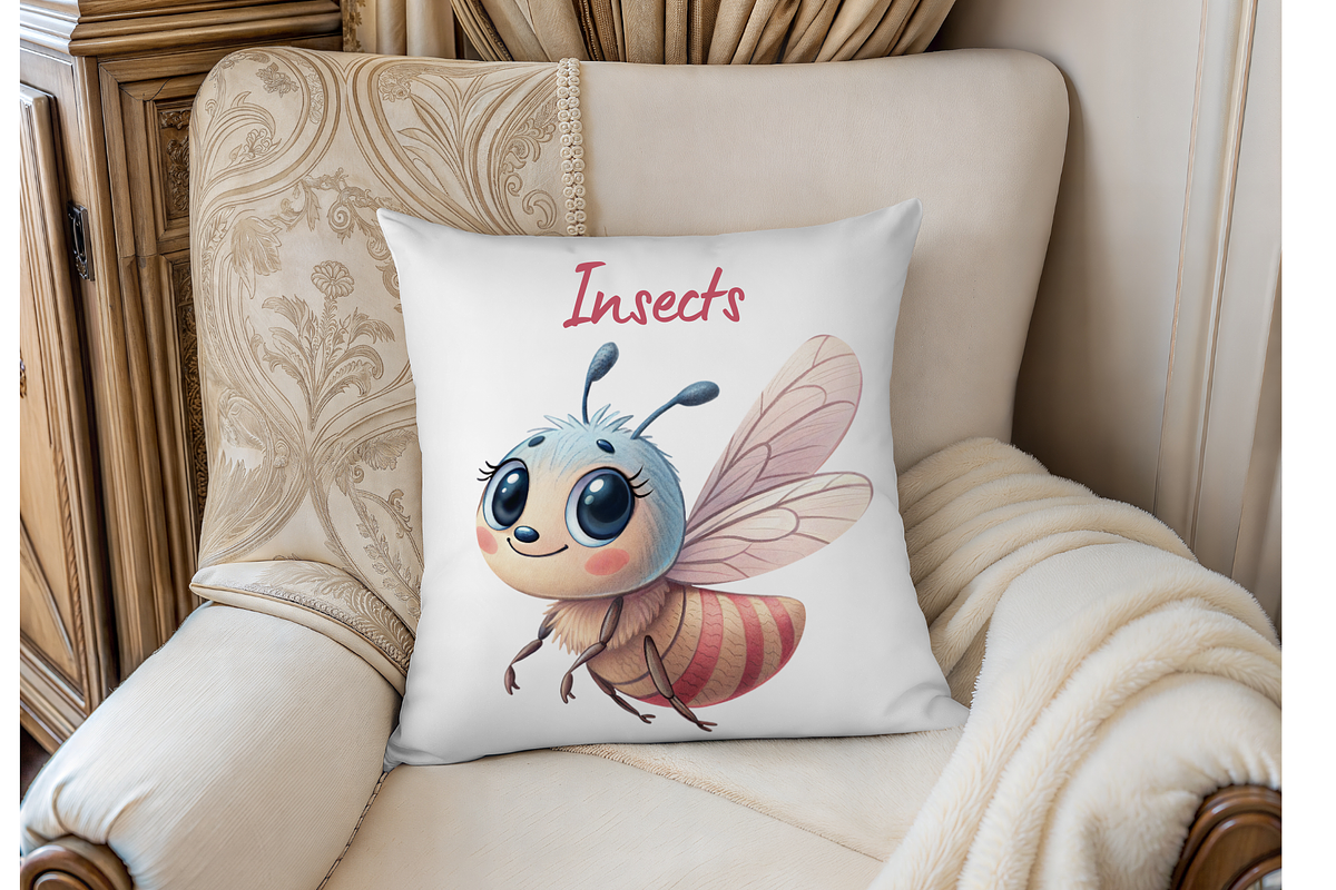 Watercolor Funny Insect Clipart, an Illustration by MockupWizard (Photo 5 of 5)