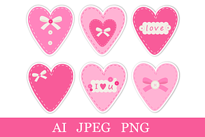 Valentine's Heart Stickers Printable