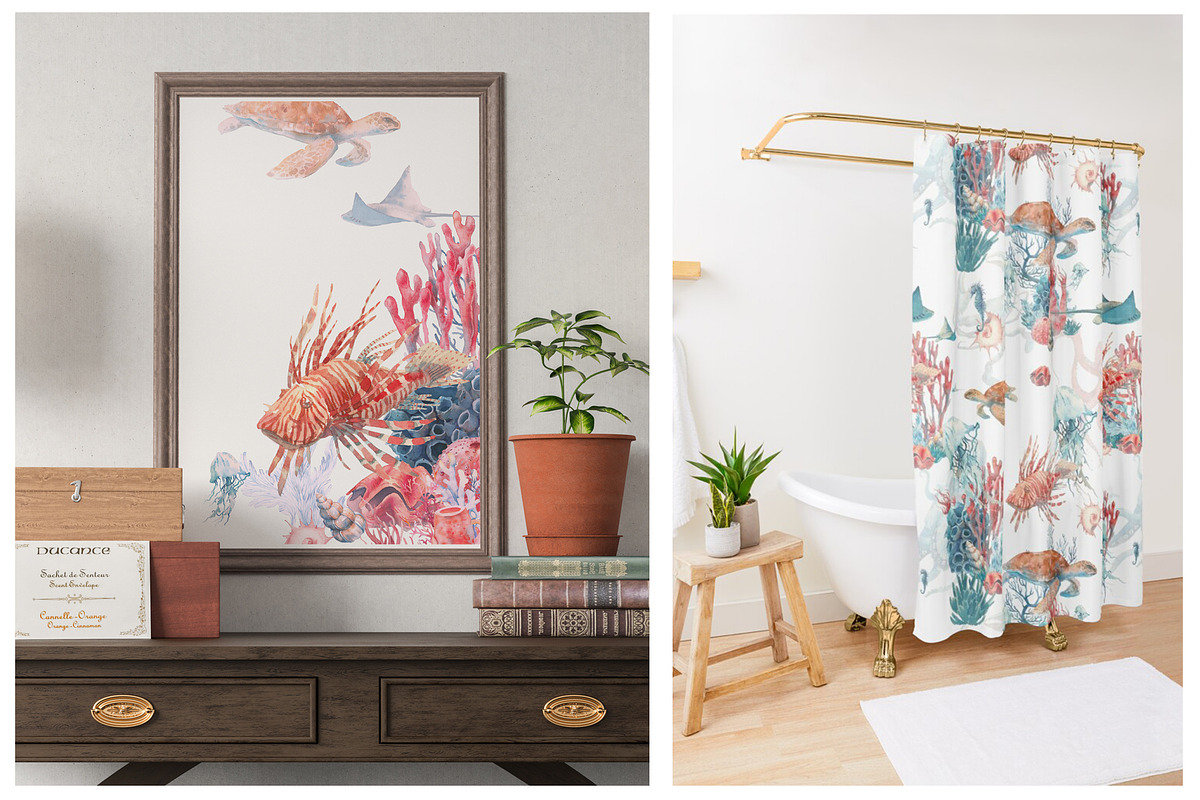UNDERWATER watercolor collection, an Illustration by Eisfrei (Photo 4 of 7)