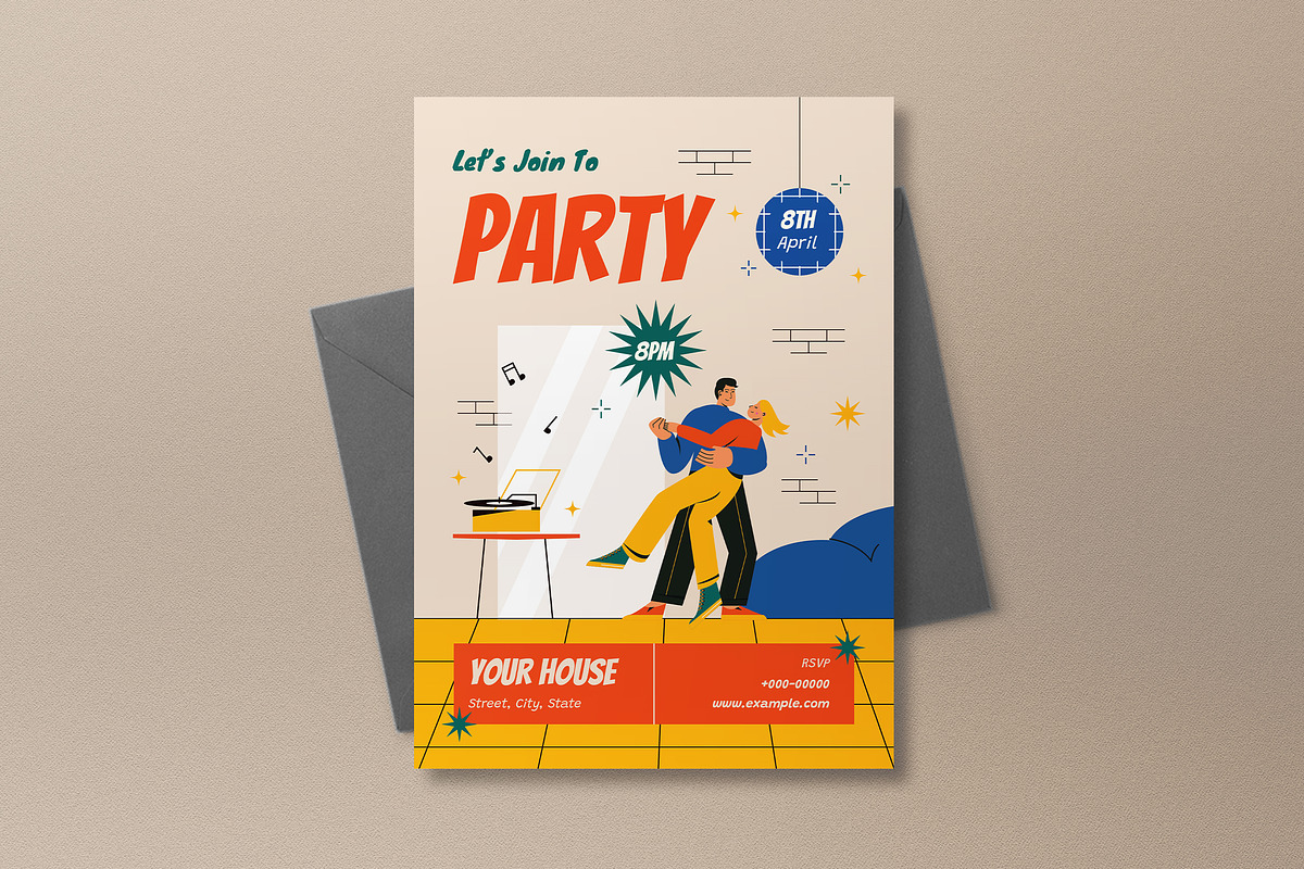 Party Invitation, an Invitation Template by graphicook