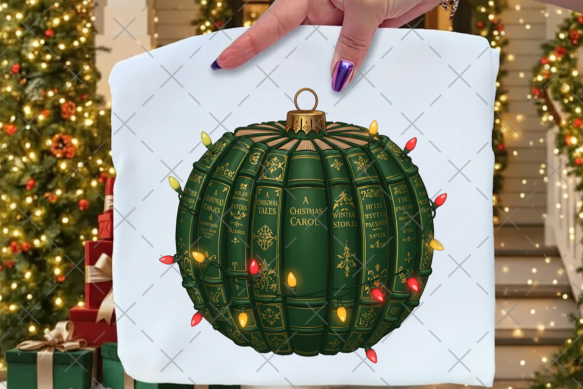Christmas Book Christmas Ornament, an Illustration by Craft Nest (Photo 3 of 6)
