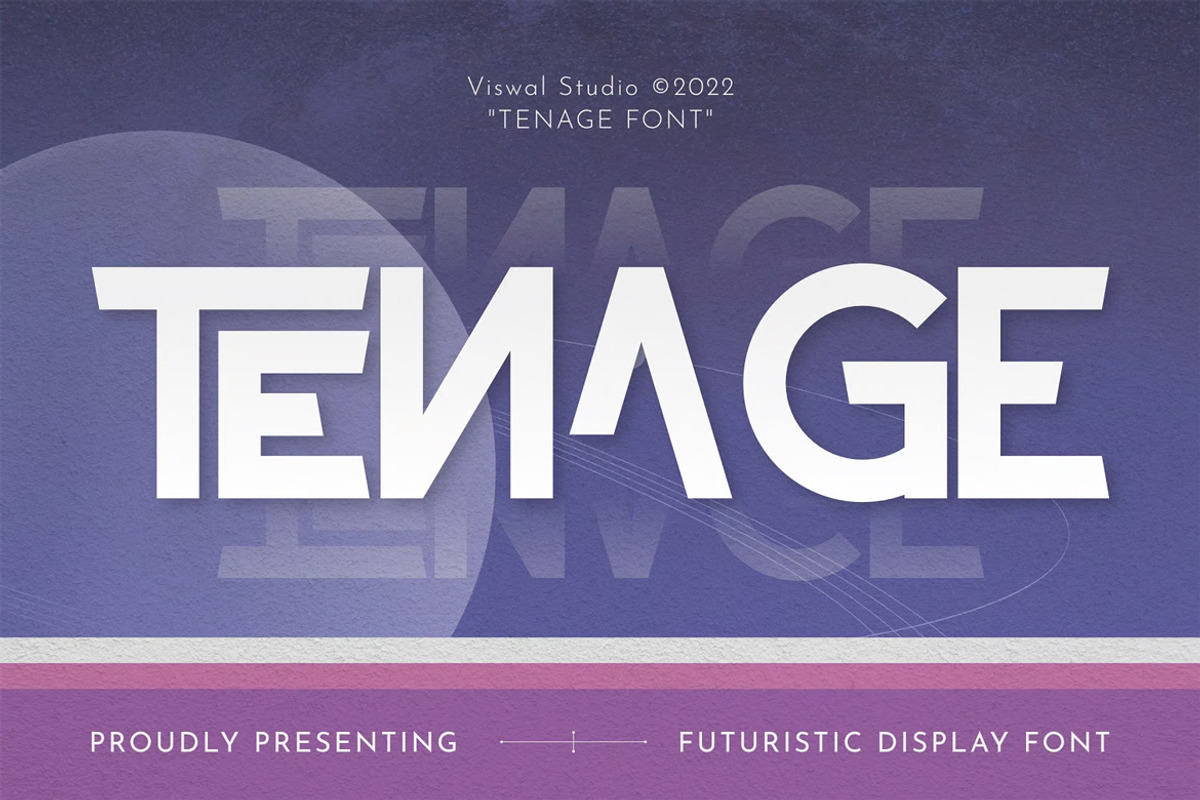 Tenage - Modern Font, a Sans Serif Font by Viswal Studio (Photo 1 of 7)