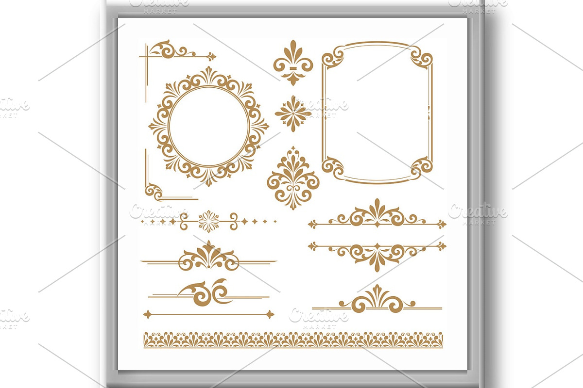 Vintage vector Set. Floral elements, a Decorative Illustration by RODINA (Photo 3 of 3)