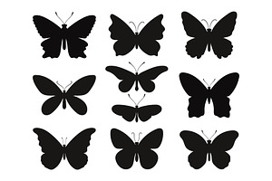 Butterfly Silhouettes Set