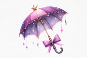 Watercolor Purple Summer Clipart, an Illustration by Designking (Thumbnail 2 of 4)