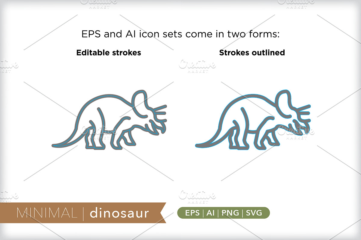 Minimal dinosaur icons, an Outline Icon by Picture Window (Photo 3 of 5)
