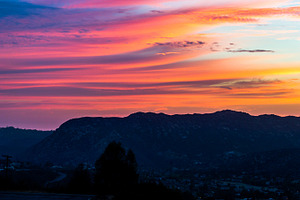 Painted sky stock photo containing sunset and sunrise