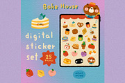 Bake House Digital Stickers, a Decorative Illustration by mimimeow (Thumbnail 1 of 3)
