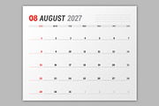 Wall Calendar 2027 (WC037-27-S), a Stationery Template by mikhailmorosin (Thumbnail 5 of 6)