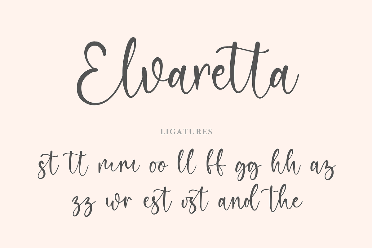 Elvaretta Script Handwriting, a Script Font by CreateBigSupply (Photo 6 of 9)