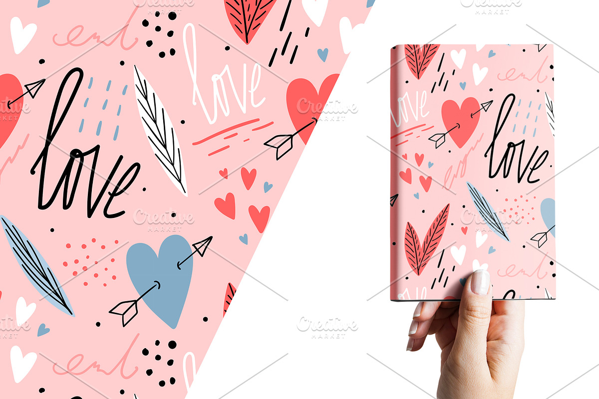 Kids hand drawn seamless pattern, a Pattern Graphic by hanifa_design (Photo 3 of 8)