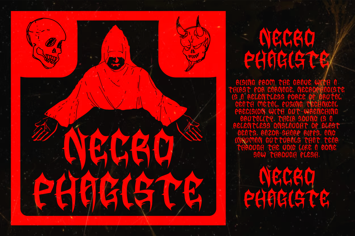 Rusty Gore - Metal Font, a Font by PutraCetol Studio (Photo 3 of 5)