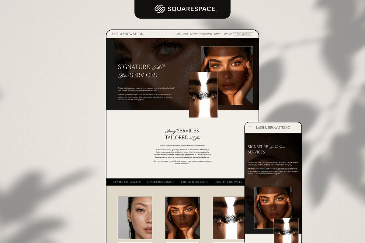 Template Squarespace Lash & Brow, a Squarespace Template by Studio Marmotte (Photo 3 of 11)