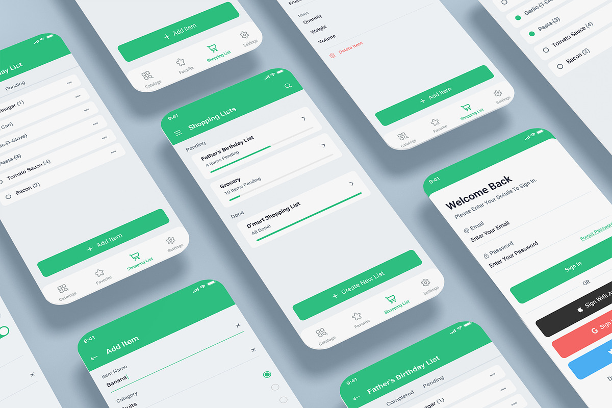 Food Grocery Shopping List, Task App, an App Template by nagaredesignstudio (Photo 1 of 2)