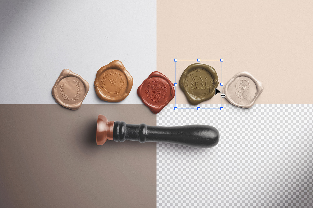 Metallic Wax Seal and Stamp Mockup, a Mockup by Custom Scene (Photo 4 of 11)