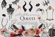 Watercolor clipart - Halloween Queen, an Illustration by Beigetime (Thumbnail 1 of 13)