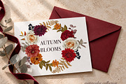 Autumn Blooms Watercolor Flowers, a Seasonal Illustration by DiashaArt (Thumbnail 5 of 11)