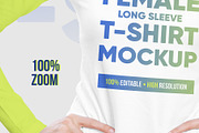 Female Long Sleeve T-Shirt Mockups, a Shirt Mockup by Hi, Mock-Up! (Thumbnail 3 of 9)