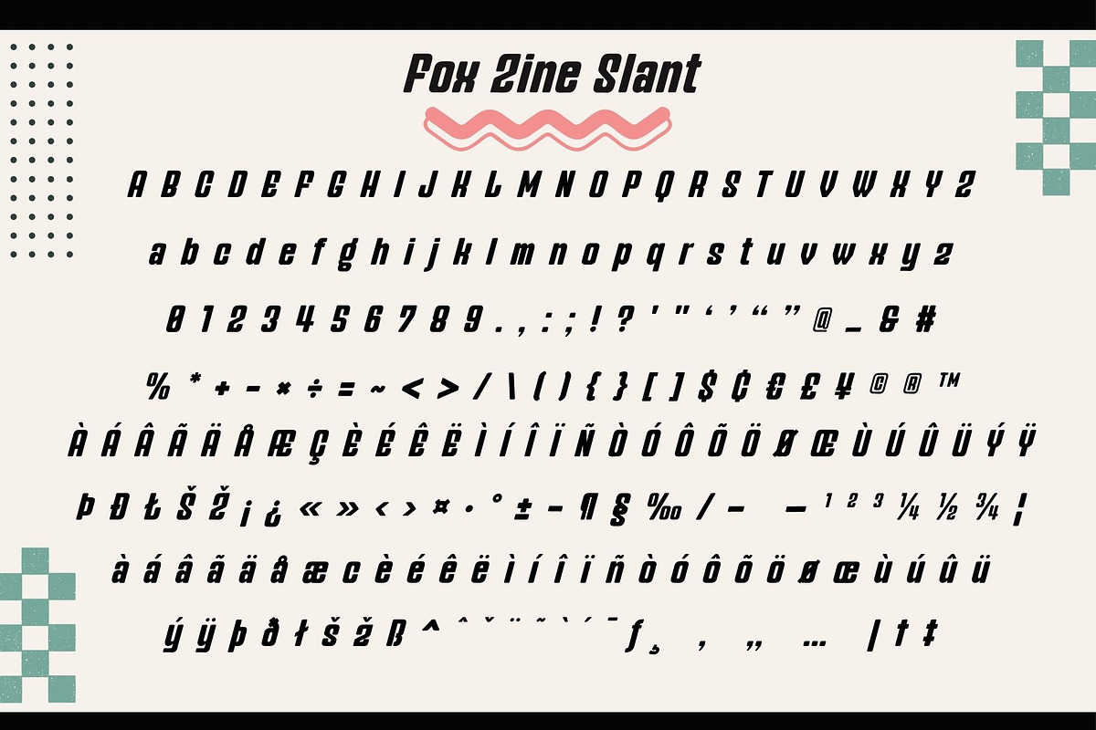 Fox Zine: 5 Font Styles, a Sans Serif Font by Fox7 By Rattana (Photo 10 of 14)