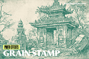 Grain Stamp Photo Effect, a Layer Style Add-On by dokudokunomi (Thumbnail 1 of 5)