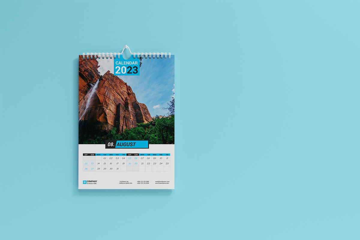 Wall Calendar 2023, a Templates & Theme by alimran24 (Photo 7 of 8)