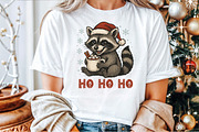 Ho Ho Ho Raccoon Png, Christmas Racc, an Illustration by Sublimation Artist (Thumbnail 7 of 9)