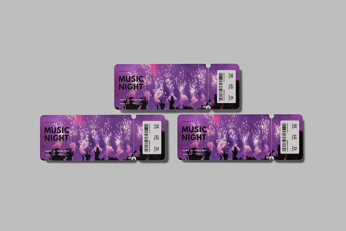 Event Ticket Mockup Bundle, a Flyer Template by Bangdastudio (Photo 14 of 16)