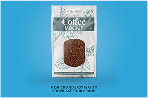 Coffee Bag Packaging Mockup PSD