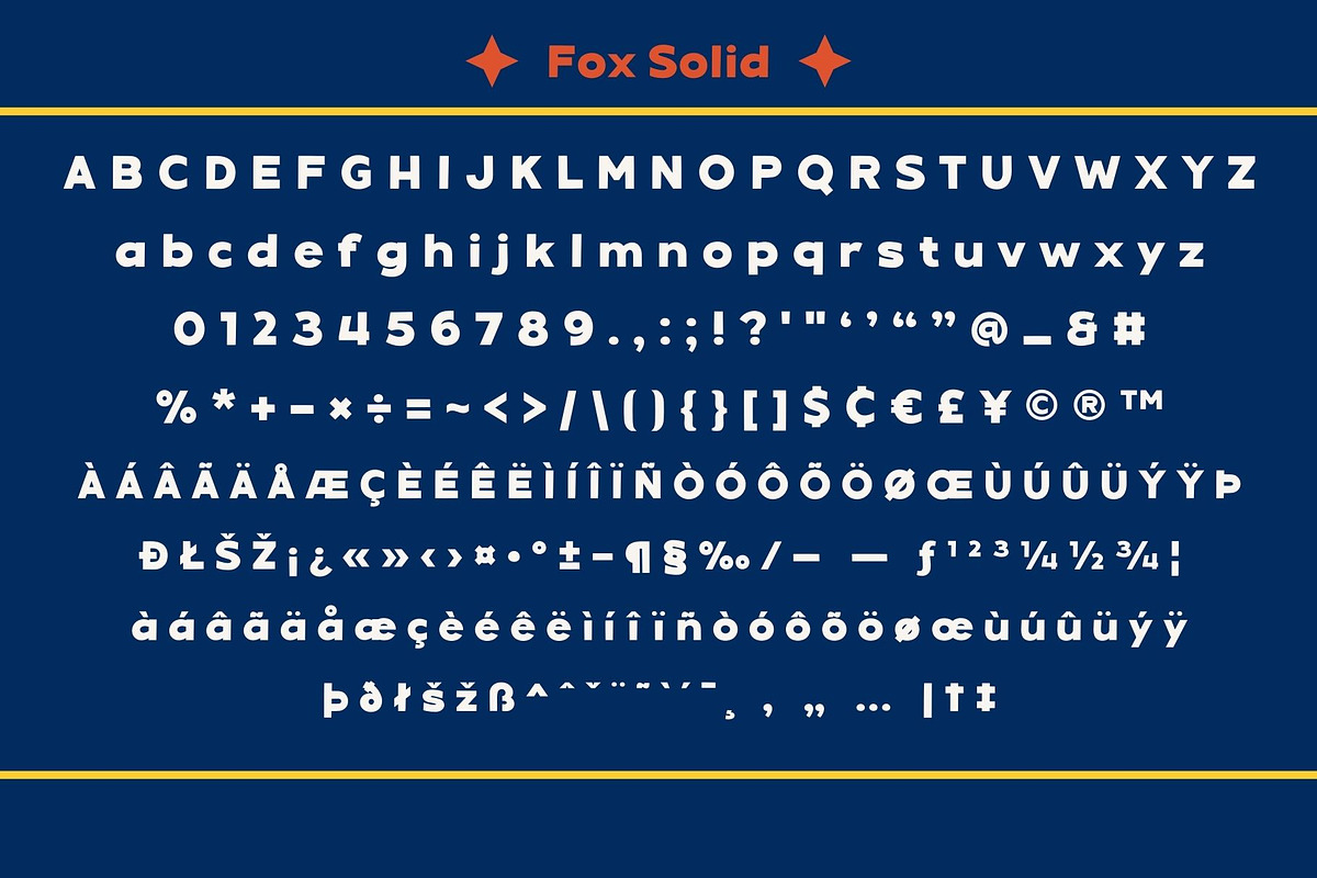 Fox Solid: 4 Font Style, a Symbol Font by Fox7 By Rattana (Photo 8 of 12)