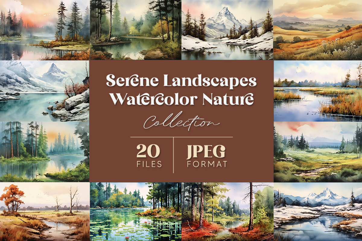 Serene Landscapes Collection, a Seasonal Illustration by artsy-fartsy (Photo 1 of 5)