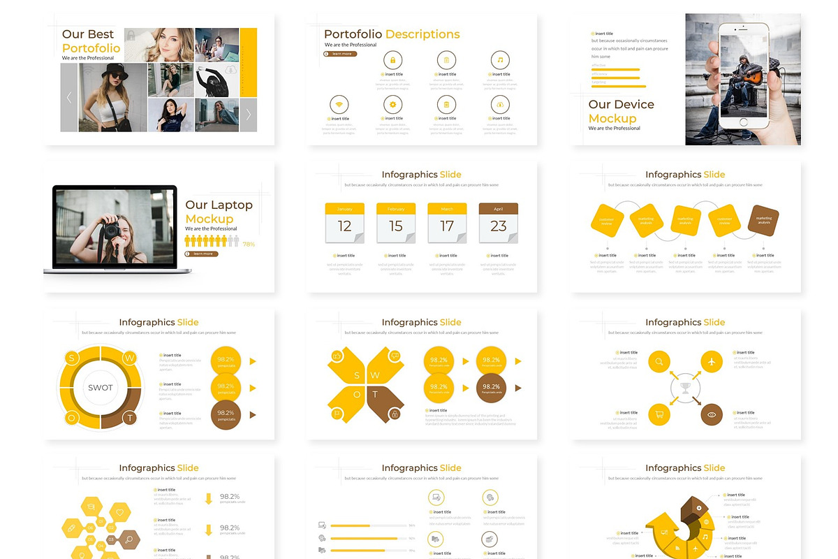 Gridlines - Keynote Template, a Presentation Template by AQR Studio