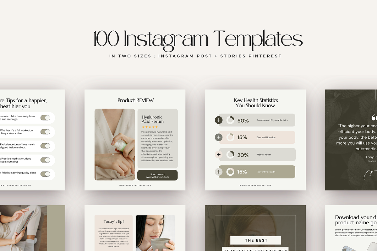 Canva Health Social Media Ellen, a Social Media Template by Lovely Confetti (Photo 4 of 9)