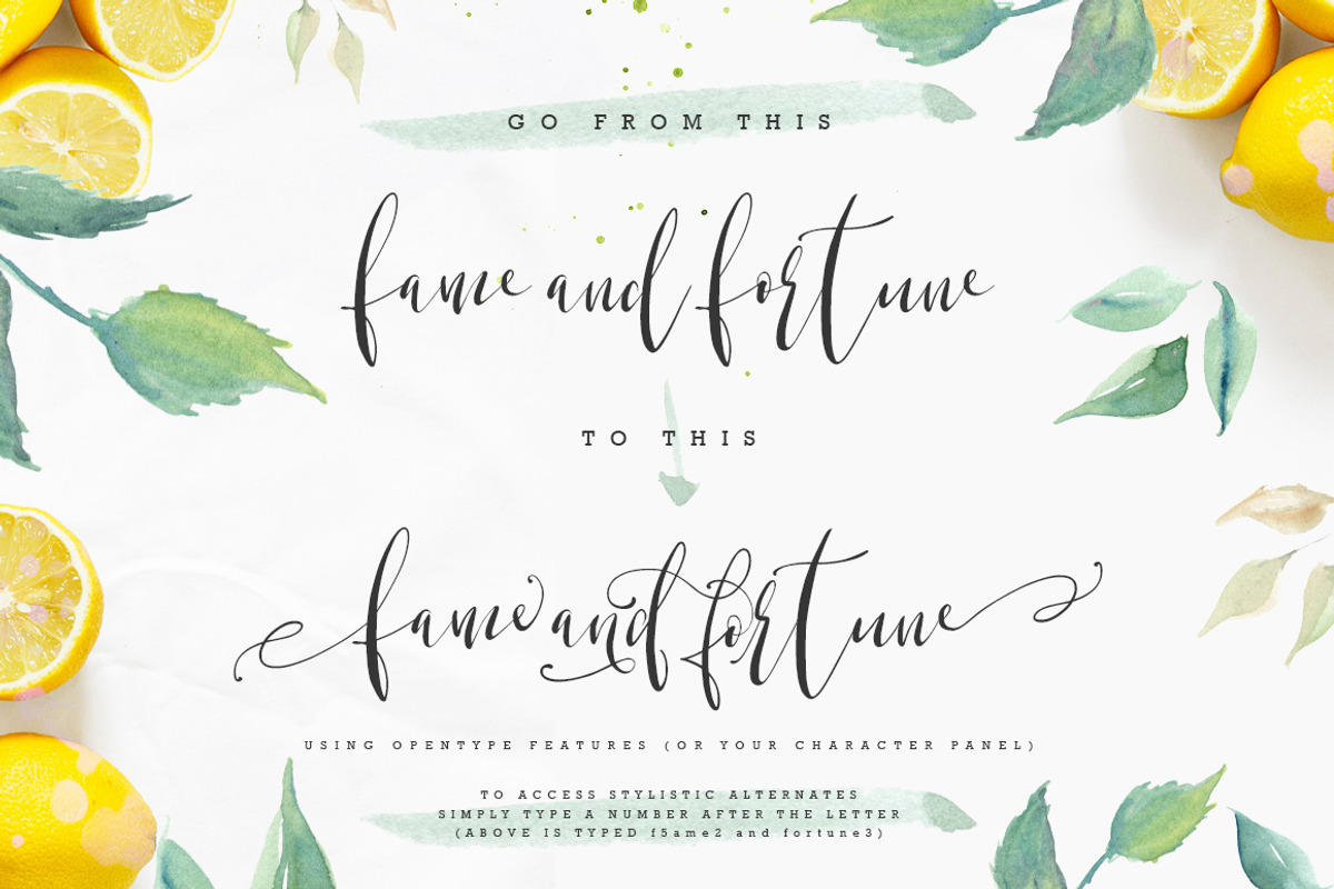 Lemons & Soda Script Font, a Script Font by Creativeqube Design (Photo 16 of 17)
