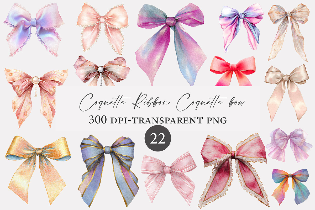 Coquette Ribbon Clipart, Coquette, an Illustration by Designworld (Photo 1 of 5)