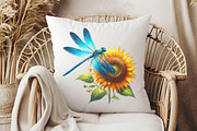 Summer Dragonfly Garden Clipart, an Illustration by RobertsArt (Thumbnail 6 of 7)