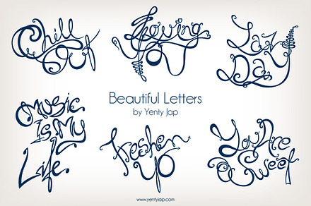 Beautiful Letter Vector Typography