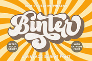 Binter -Retro Font, a Script Font by Romiecreative (Thumbnail 1 of 7)