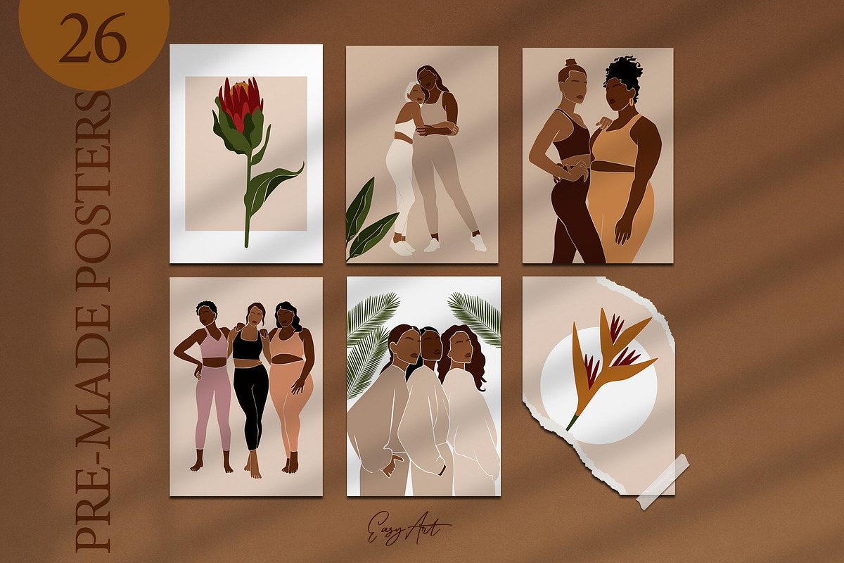 Girlfriends abstract collection., a Person Illustration by EasyArt (Photo 5 of 12)