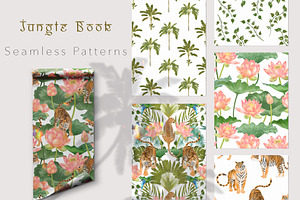 Jungle Book Seamless Patterns