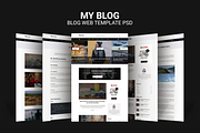 My Blog - Web Template PSD, a Templates & Theme by Themeix (Thumbnail 1 of 5)