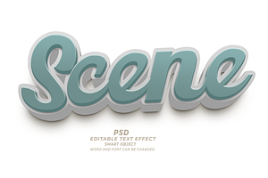 Scene PSD 3D Editable Text Effect