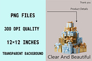 Light Blue & Gold Christmas  Clipart, an Illustration by SVGArt (Thumbnail 7 of 8)