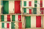 Vintage illustrated flag italie, an Object Illustration by 3d_model_tifotizi (Thumbnail 2 of 2)