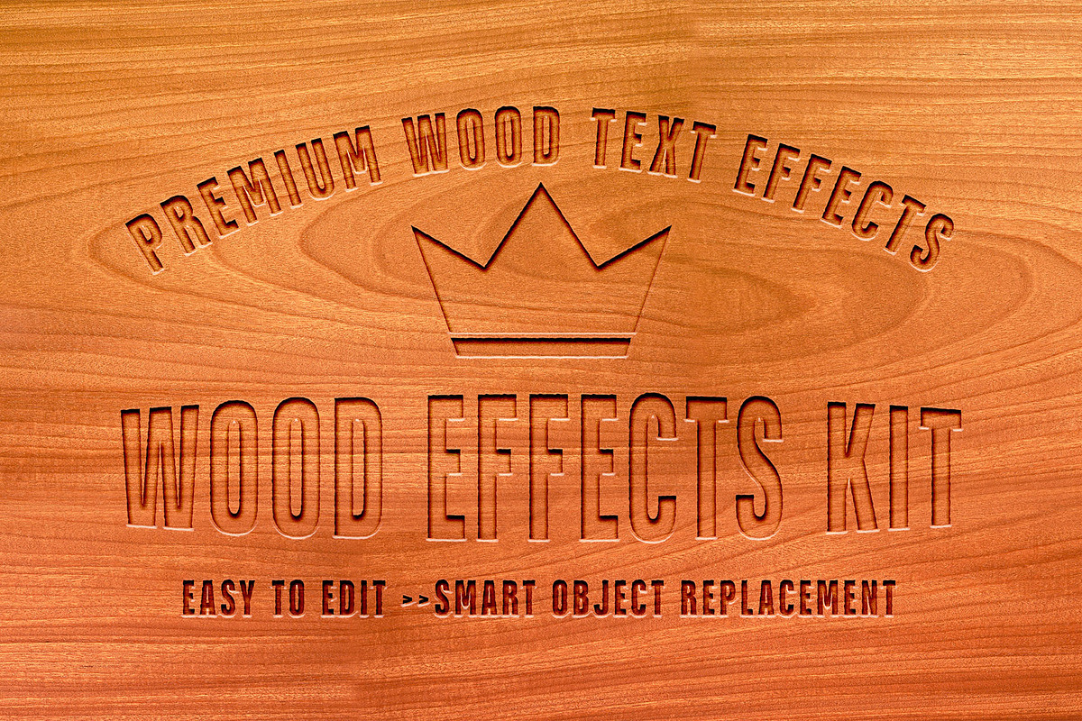 Word With Wooden Text & Shape Effect, an Action Add-On by MRI STUDIO (Photo 11 of 14)