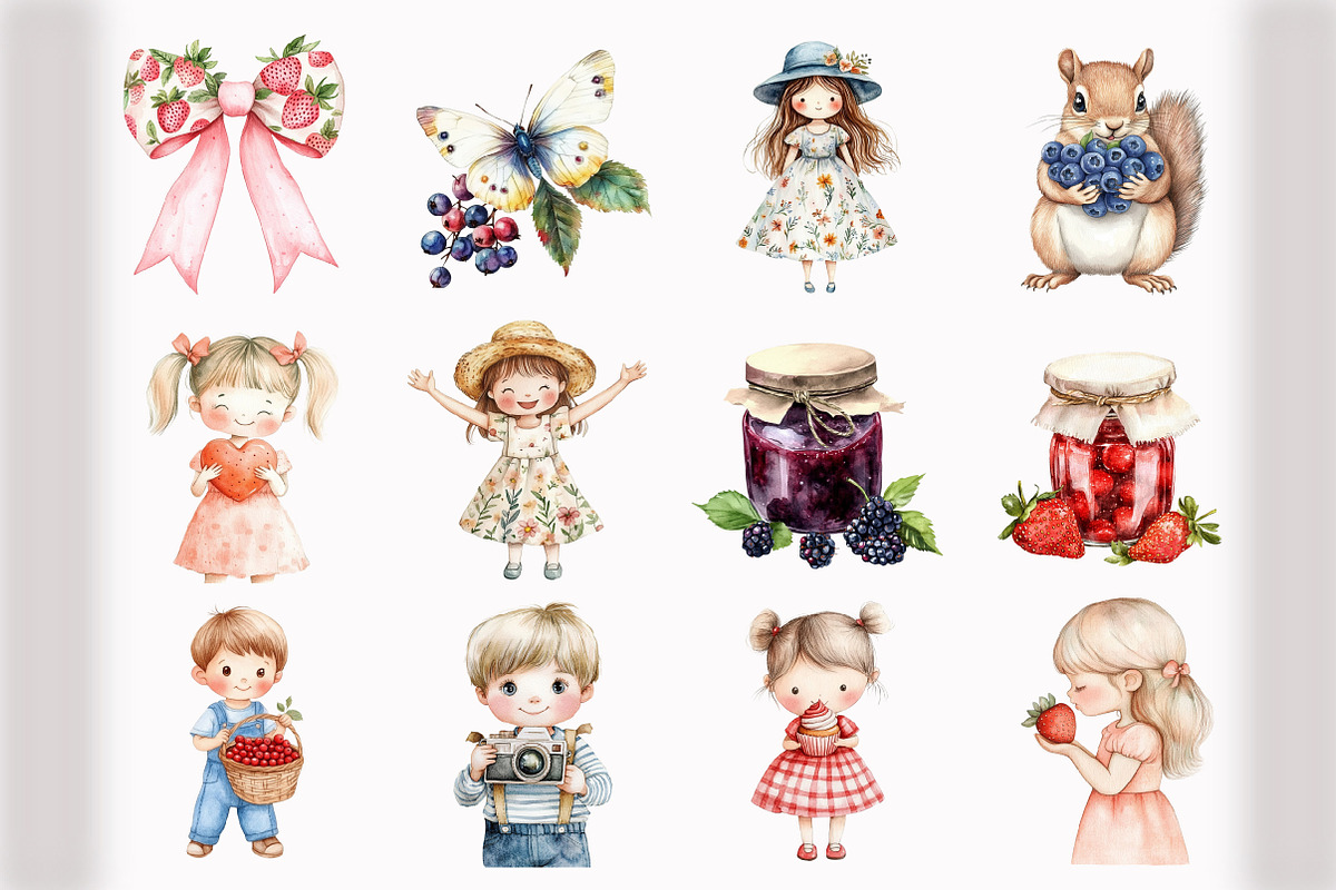 Watercolor Fruit Clipart, an Illustration by Design Market (Photo 2 of 5)