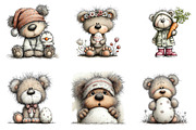 Whimsical easter teddy bear clipart, an Illustration by CreationArt (Thumbnail 2 of 5)