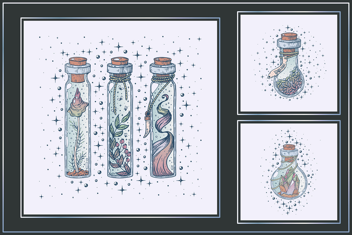A set of witch potions., an Illustration by KS.IVA (Photo 2 of 10)