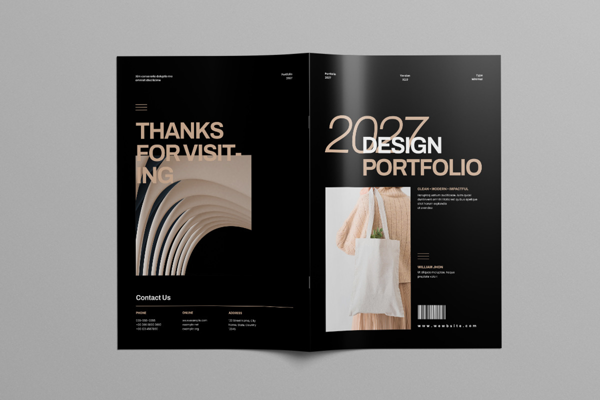 Design Portfolio Canva Templates, a Brochure Template by Pixelpick (Photo 9 of 9)