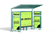 Bus Stop Billboard Mockup Set, an Advertising Mockup by pixelmock (Thumbnail 9 of 11)